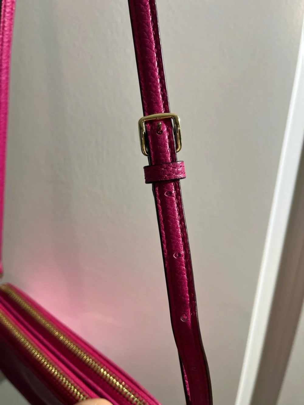 Coach Pebbled Leather Crossbody in Bright Pink - Picture 4 of 10